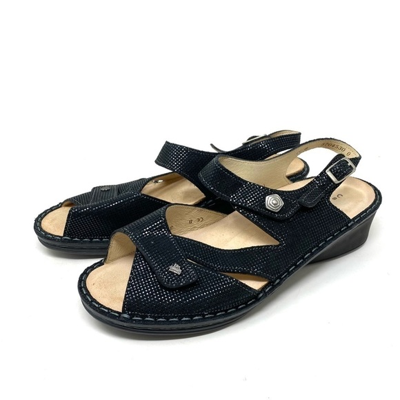Finn Comfort Santorin-S black Sandals - Picture 1 of 7